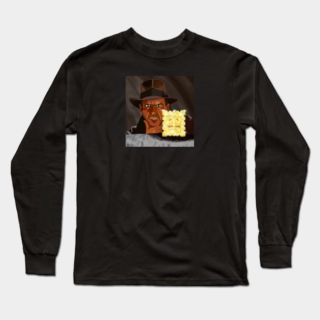 Indiana Jones and the Whomp idol Long Sleeve T-Shirt by WhiteMonkeyTees